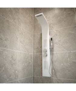 COLONNA DOCCIA CON GETTI IDROMASSAGGIO ED EFFETTO CASCATA, 145,5X20,3CM